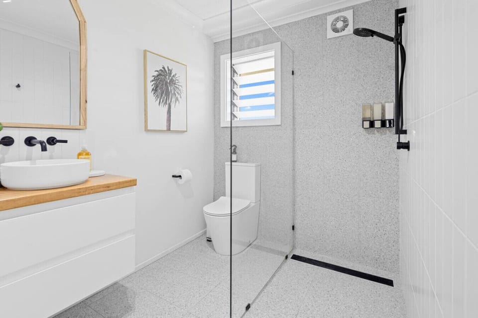 Bathroom with luxurious Australian products.