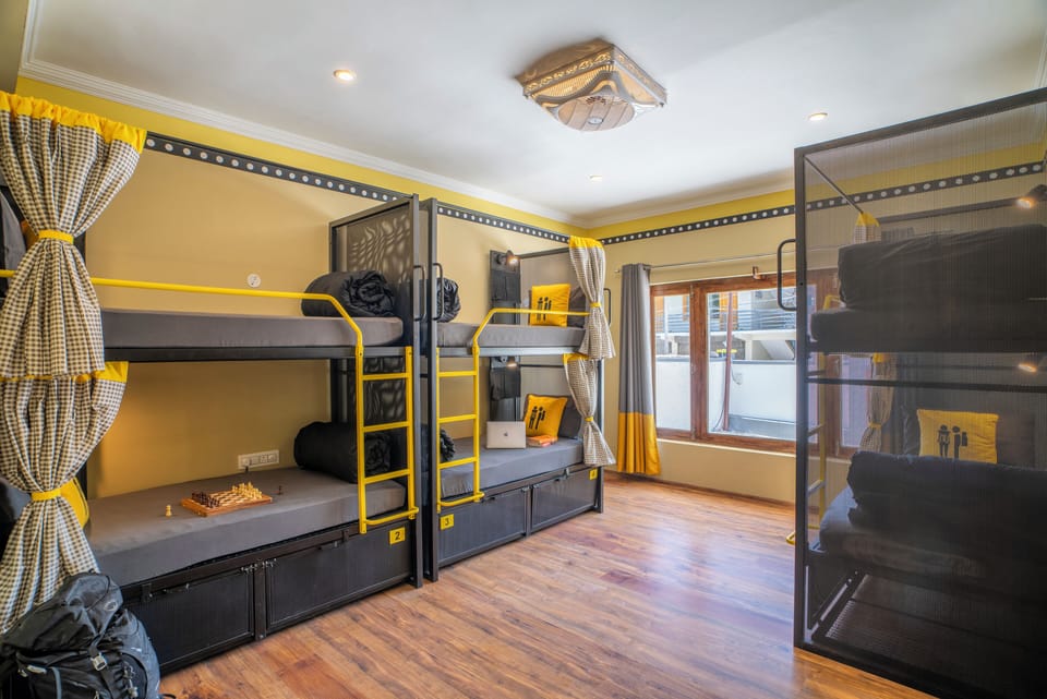 Bed in 6 Bed Female Dormitory with Mountain View | Soundproofing, WiFi (free), bed sheets