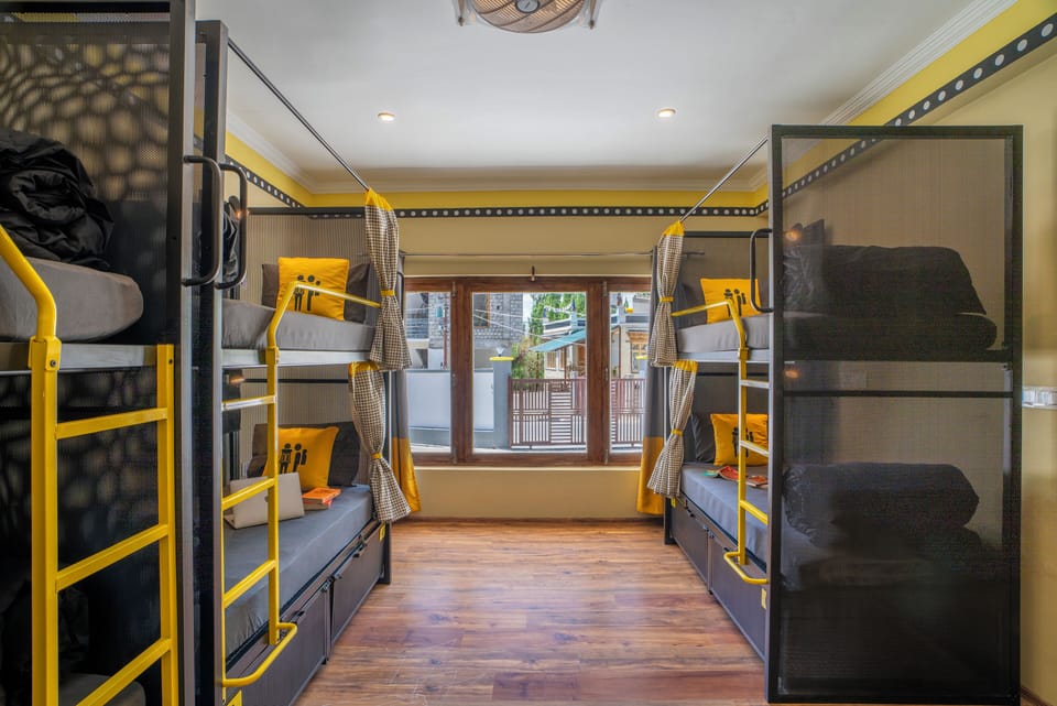 Bed in 6 Bed Female Dormitory with Mountain View | Soundproofing, WiFi (free), bed sheets