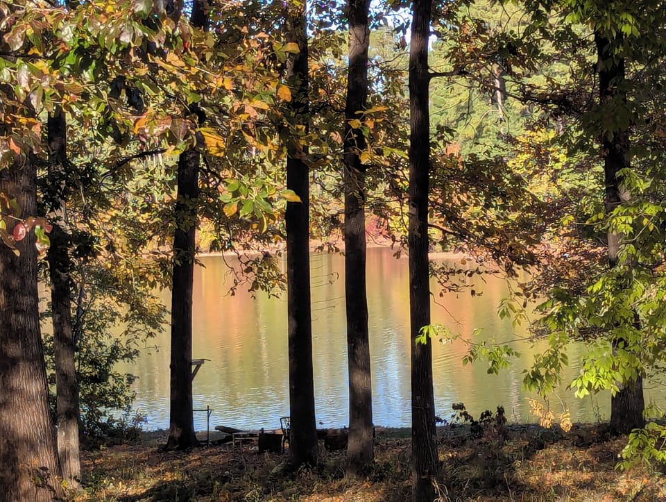 Lake View from the deck at fall.
