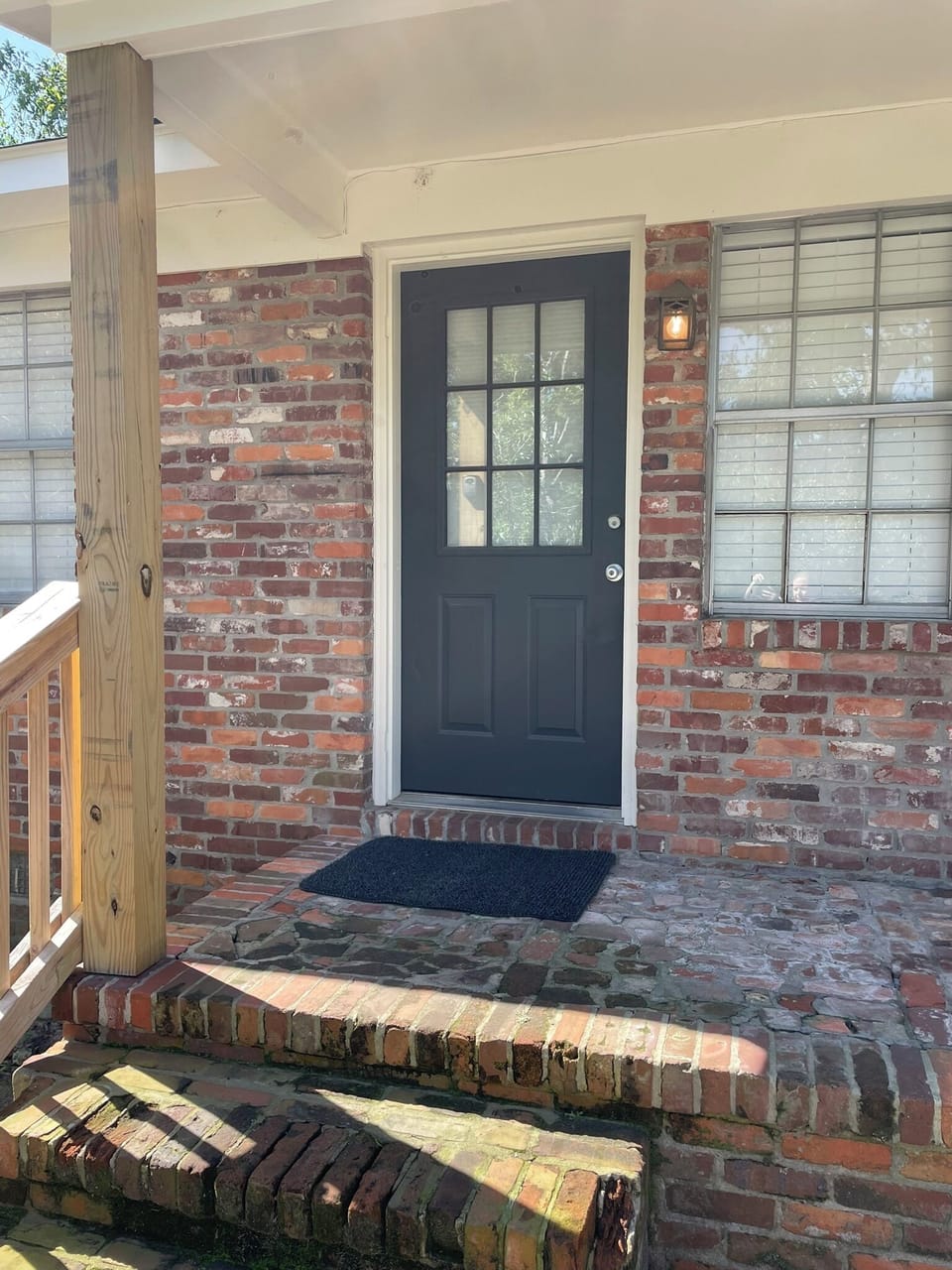 Front Door on the Left of the Home