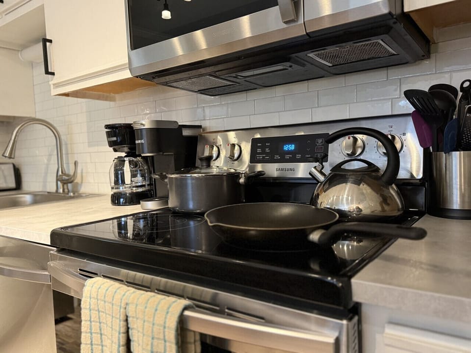 Prepare meals in a kitchen with everything you need.