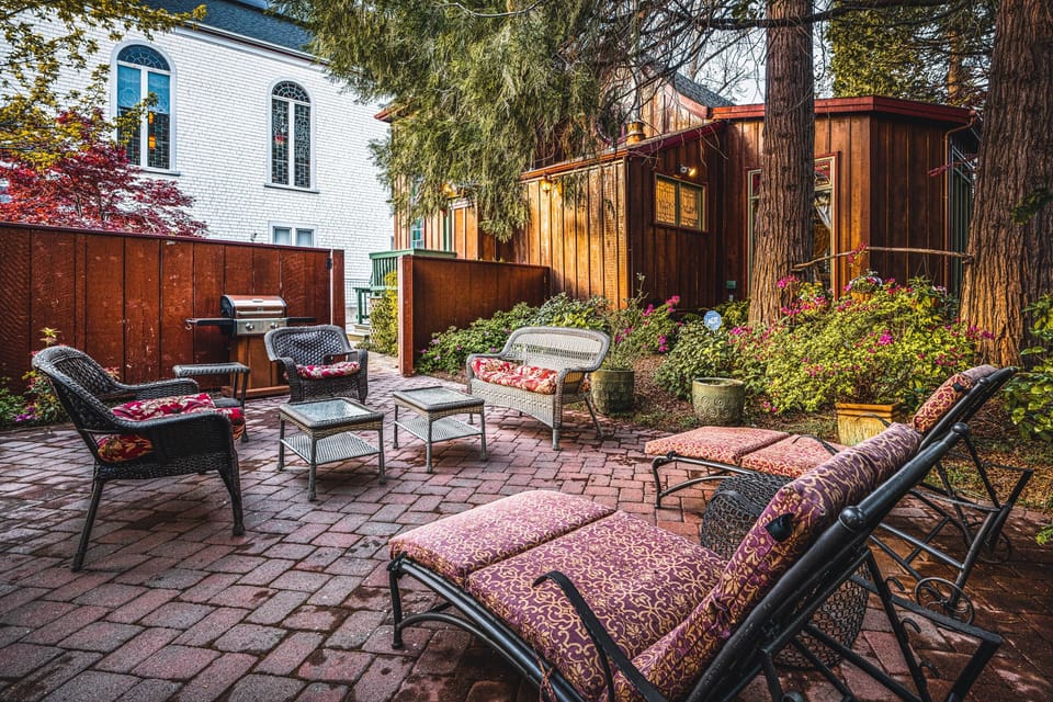 Private, Landscaped Backyard for Relaxing in the Heart of Downtown Nevada City