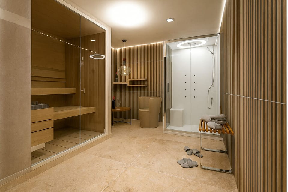 Sauna, steam room