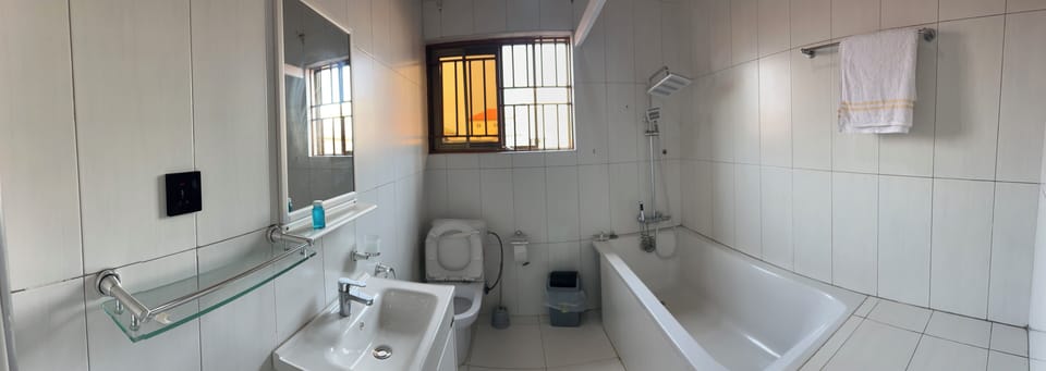 Slippers, soap, toilet paper