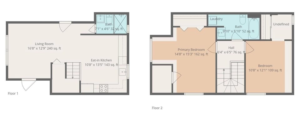 House, 1 King Bed with Sofa bed (Villa Bleu 3) | Floor plan