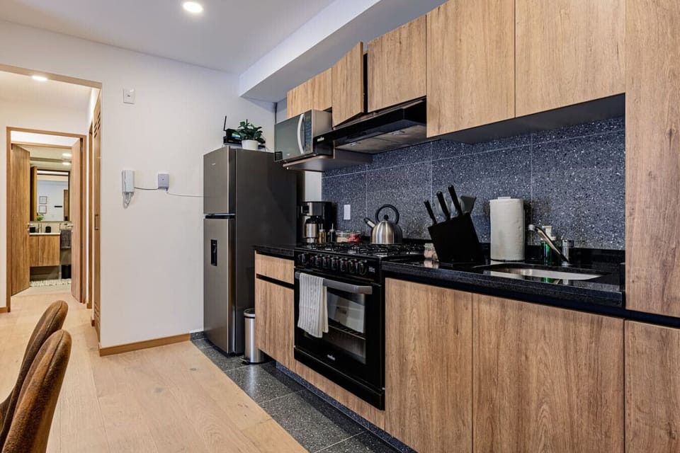 Fuel your day`s adventures with a practical, ready-to-use kitchen.
