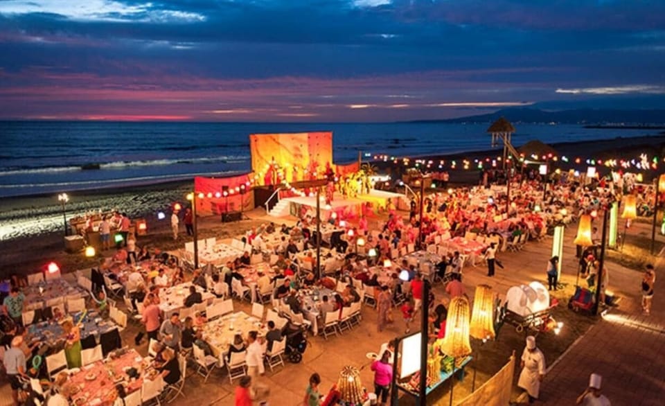 Outdoor banquet area