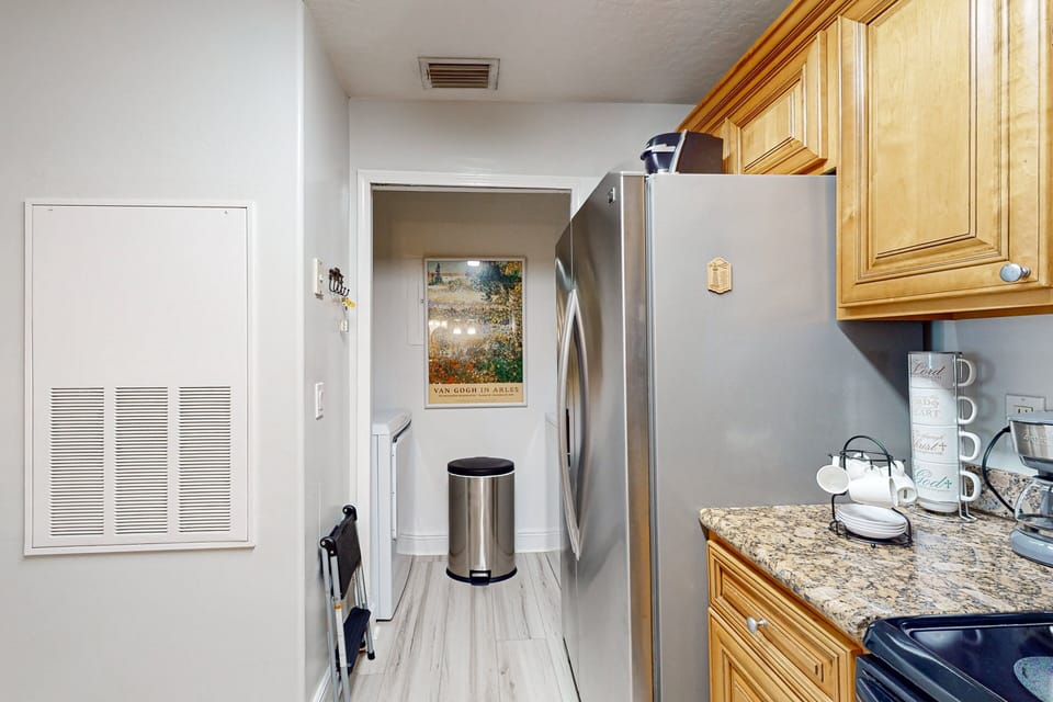 Modern appliances provided in kitchen