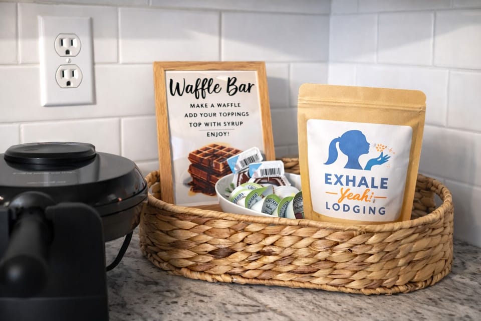 Waffle bar ready. You can even win a prize in our #WaffleOff! 🧇 Book now and see how.