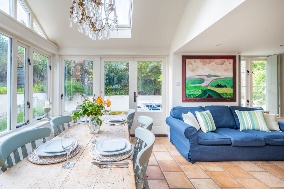 Ground floor: The dining area overlooking the garden