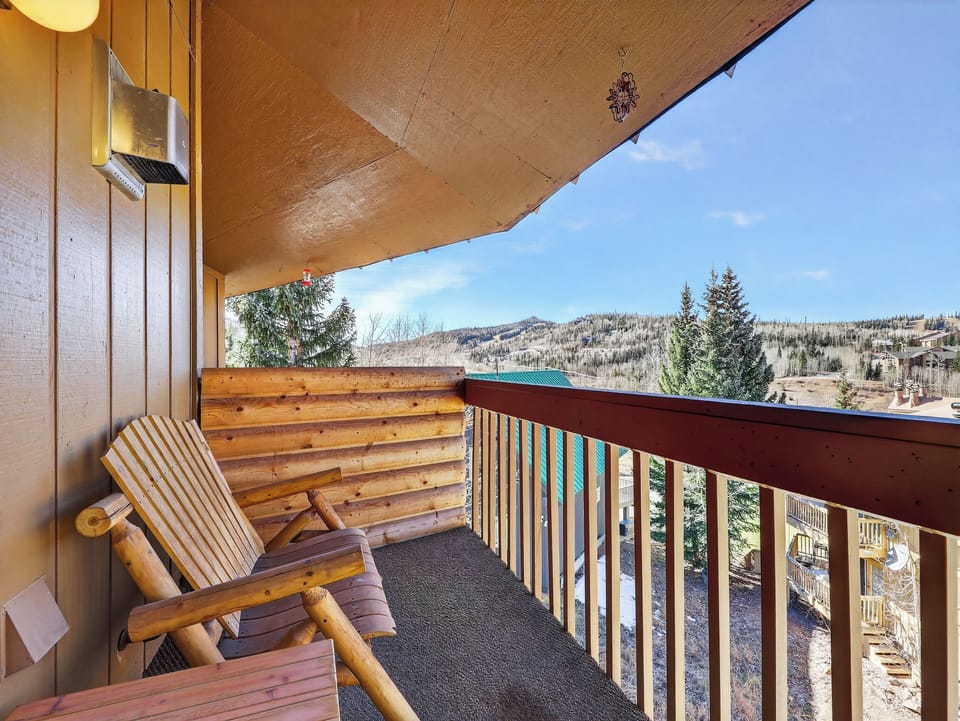 Step onto your private mountain balcony and breathe in the crisp alpine air while soaking up those breathtaking forest views.