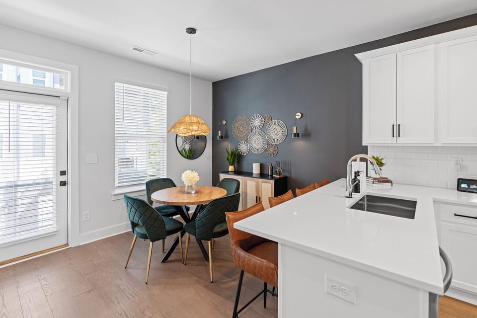 Open-plan kitchen great for cooking and conversation