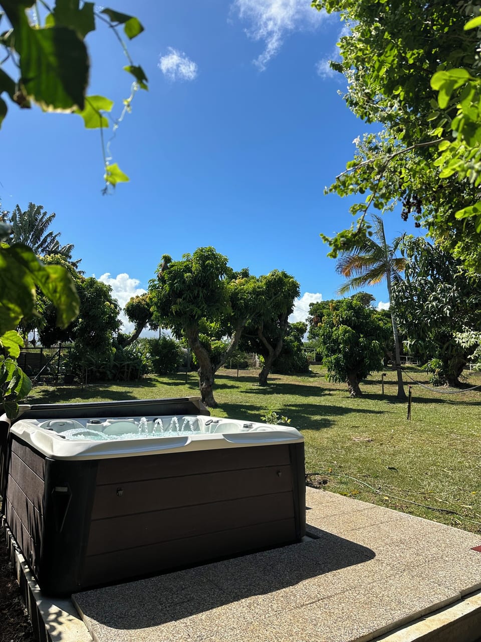 Outdoor spa tub