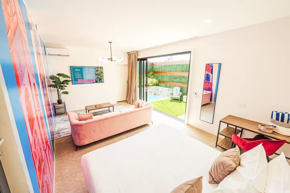 Spacious indoor space steps away from your private outdoor tropical oasis.