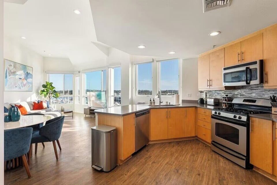 Ample counter space and custom cabinetry for all your gourmet cooking needs