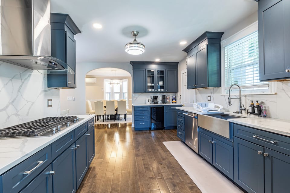 High-end finishes and practical design make this kitchen a highlight.