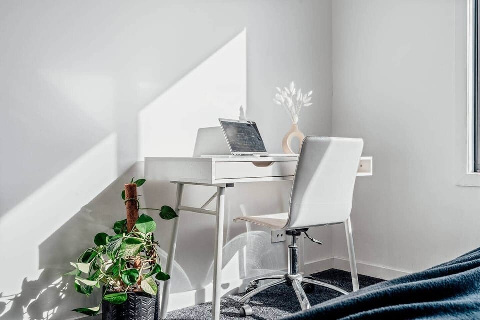 Desk and chair for your work-from-home needs or any other activities.