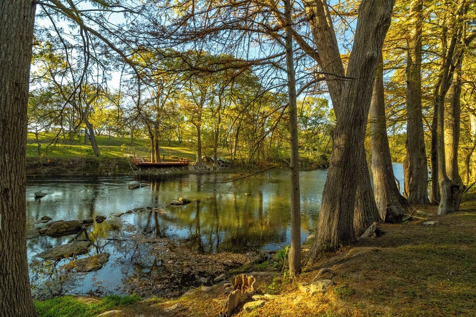 Your very own riverfront access with calm water, towering cypress trees, and plenty of space to explore.