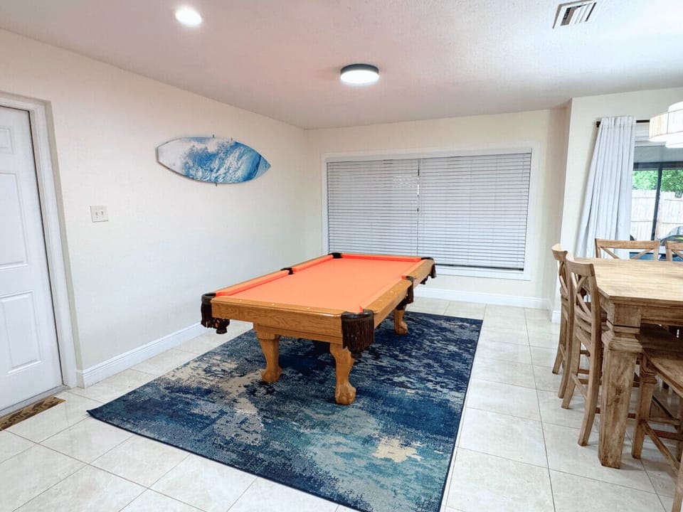 Challenge your group to a game of pool in this dedicated billiards space, complete with a Smart TV for added entertainment