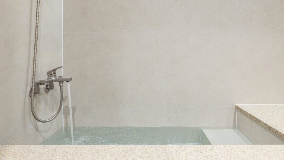 Separate tub and shower, hair dryer, bathrobes, slippers