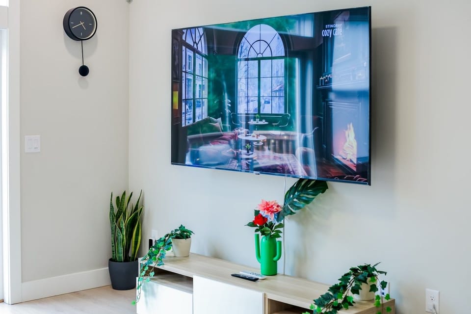 Living room 1 with 65 inch Smart HDTV