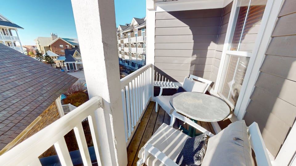Architecture, Balcony, Building, Desk, Furniture