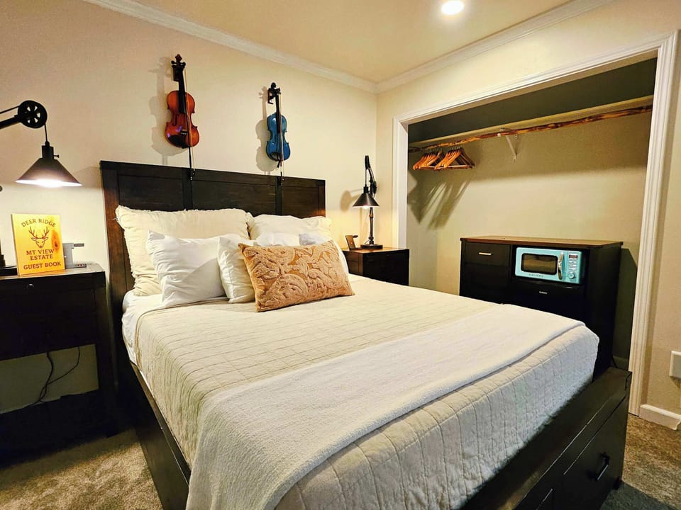 Outfitted with mini fridge and microwave.