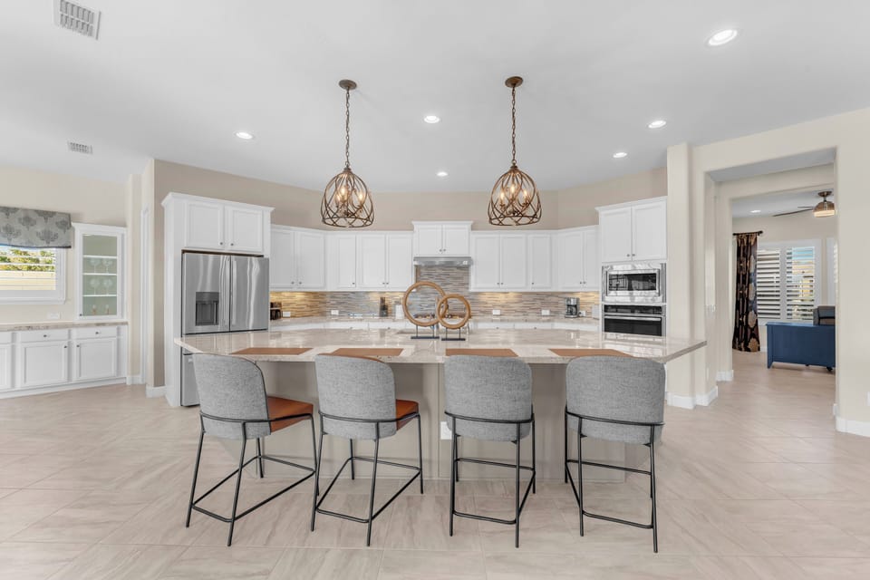 Large kitchen with large island in Great Room for easy conversations!