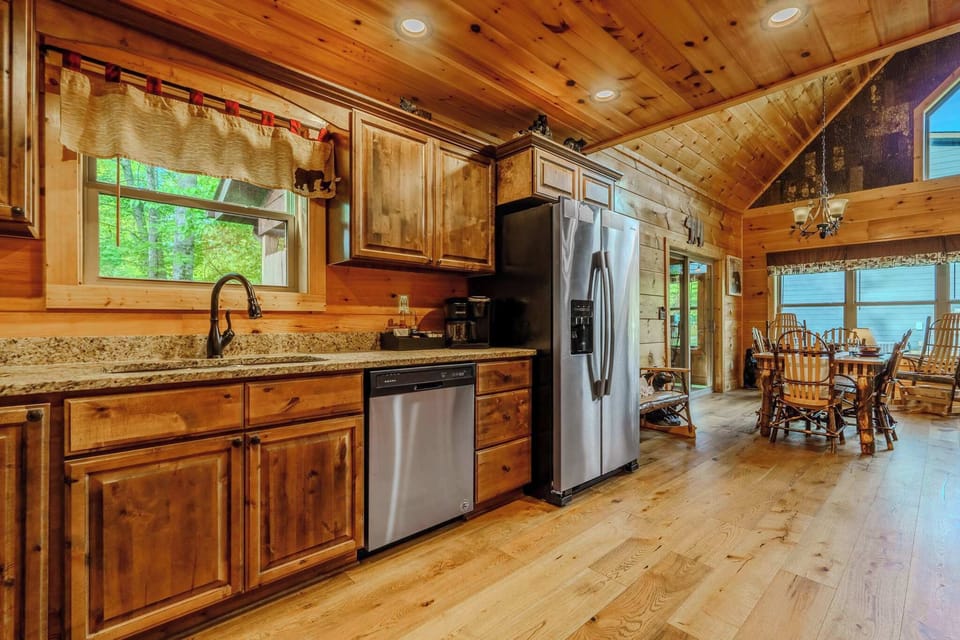 Rustic charm with modern appliances, perfect for your culinary adventures!