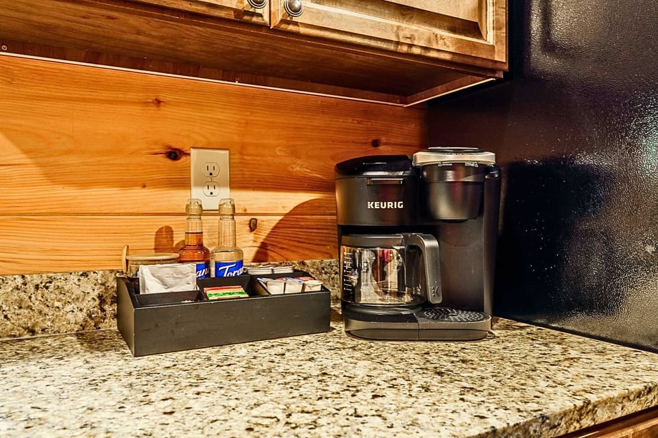 Coffee Corner. Brew fresh cups with a Keurig and enjoy a selection of flavorful goodies!