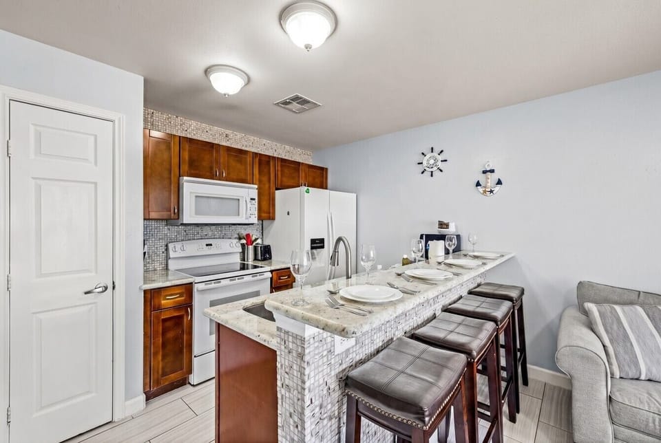Whip up delicious meals in this charming kitchen