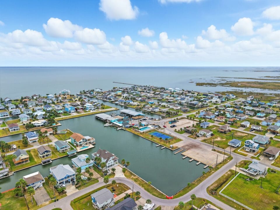 Bird’s-Eye View | Beautiful Elevated Home with Ample Parking and Fenced Yard