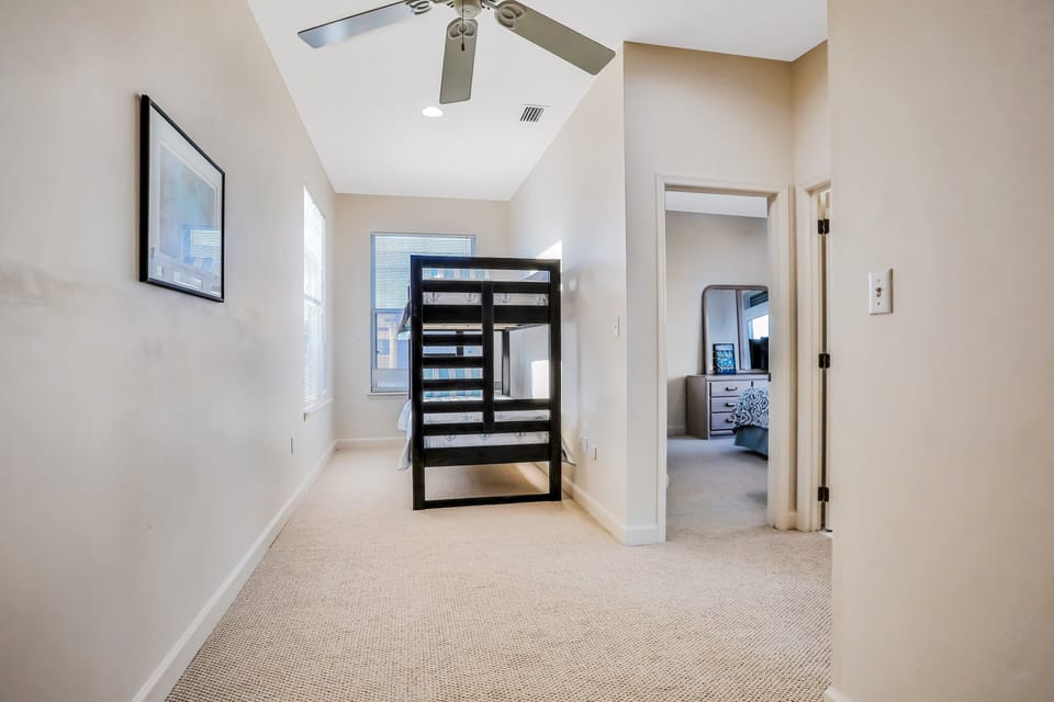 Common area provides twin bunk beds- perfect for kids!
