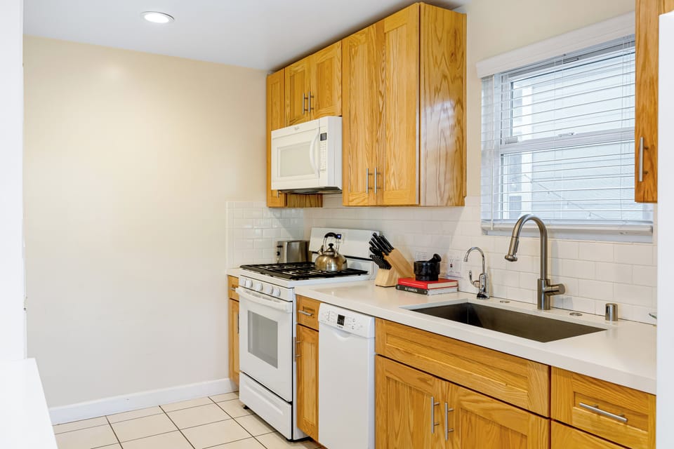 Reliable appliances and utensils in the kitchen.