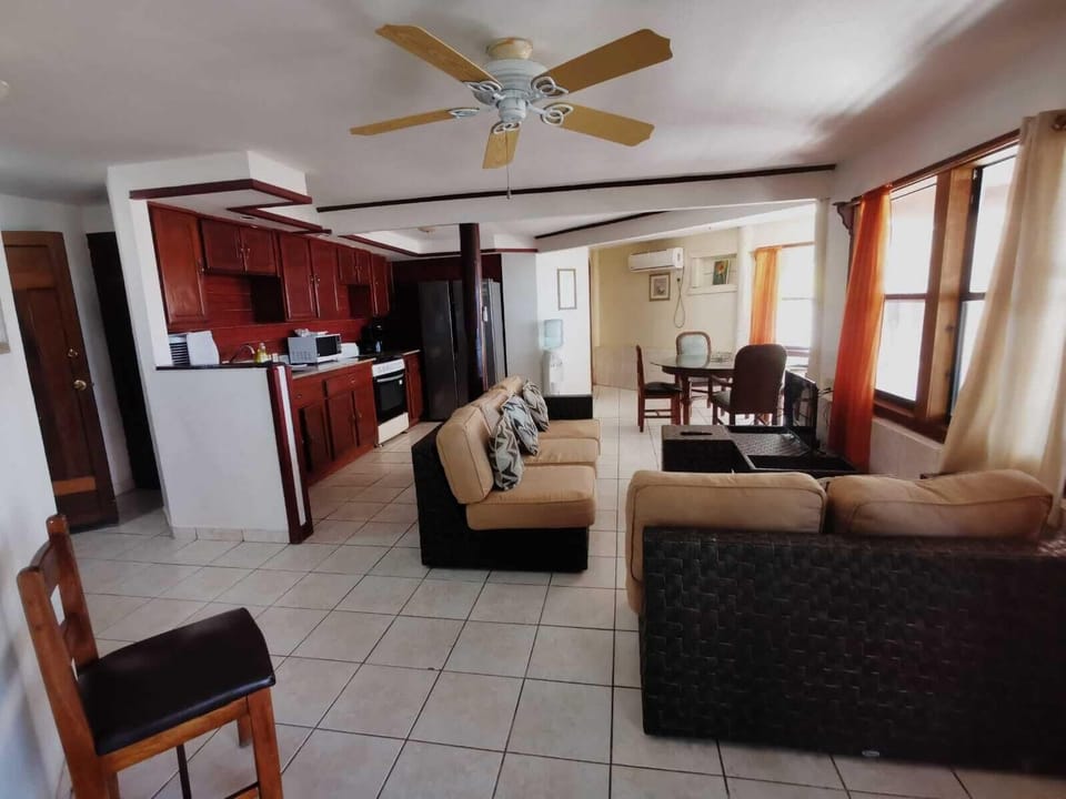 Bungalow, 3 Bedrooms, Beach Front | Living area | 40-inch Smart TV with cable channels