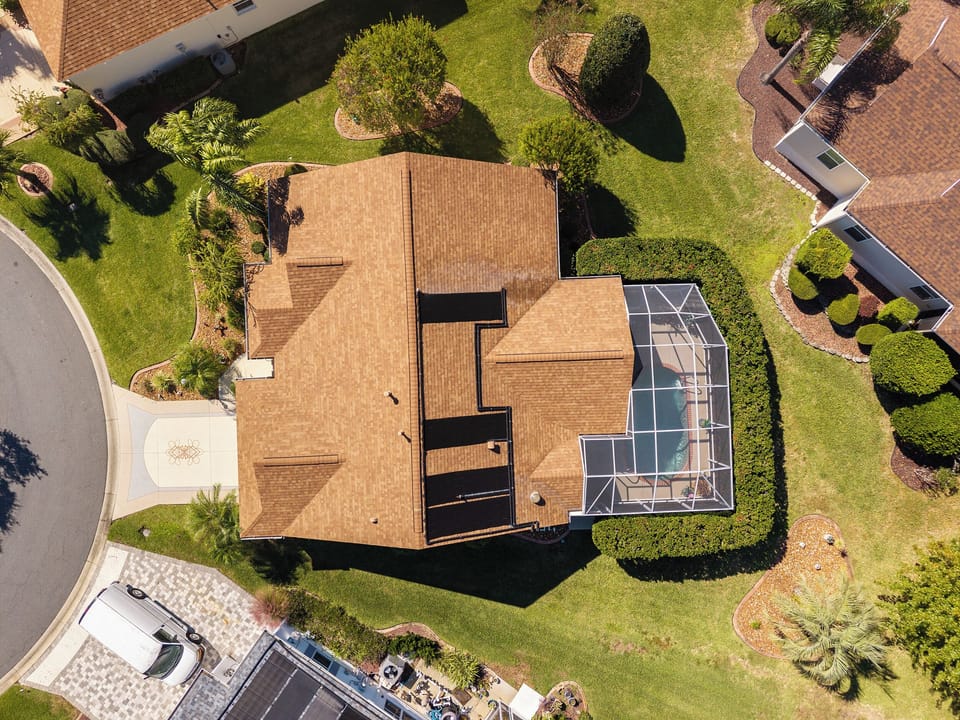 Aerial of Poolside Chic Escape