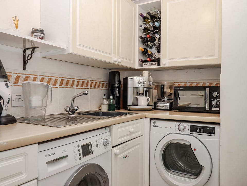 Fridge, microwave, dishwasher, toaster