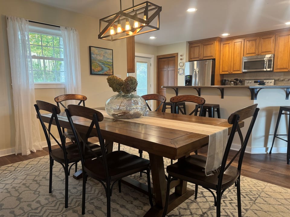 Dining and kitchen