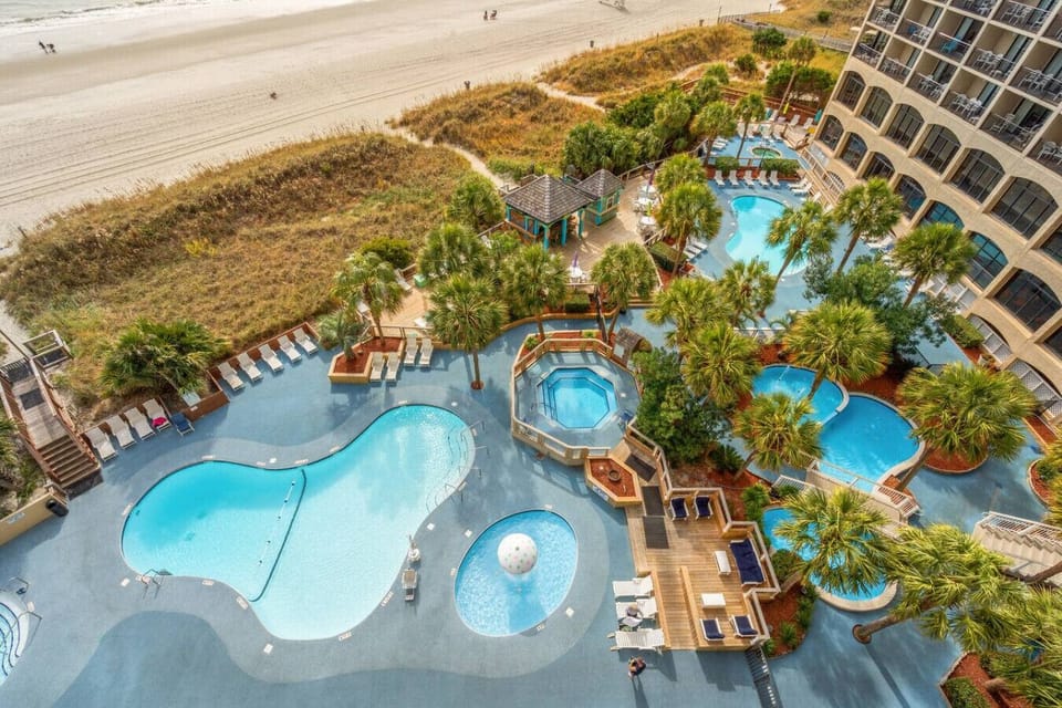 Resort and Beach View from the Balcony of Beach Cove 710