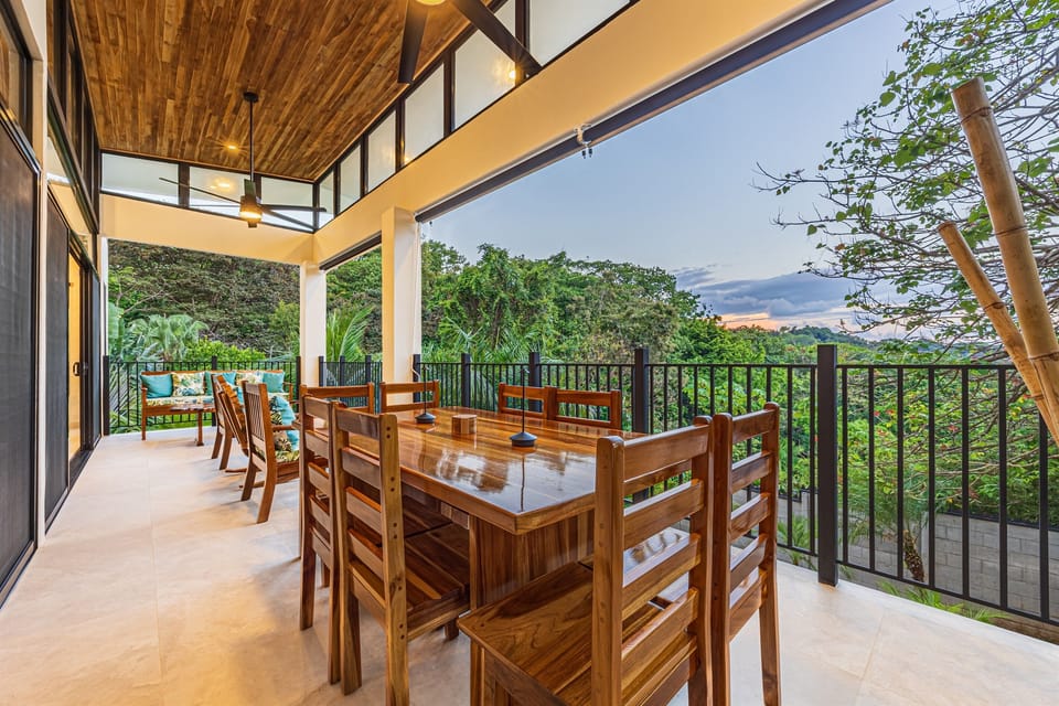 Dinner under the open tropical sky