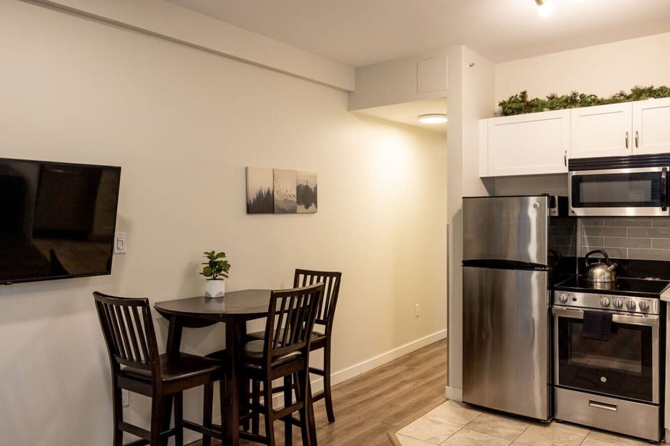 Dining table, doubles as a convenient work space for those of you who like to work and play!