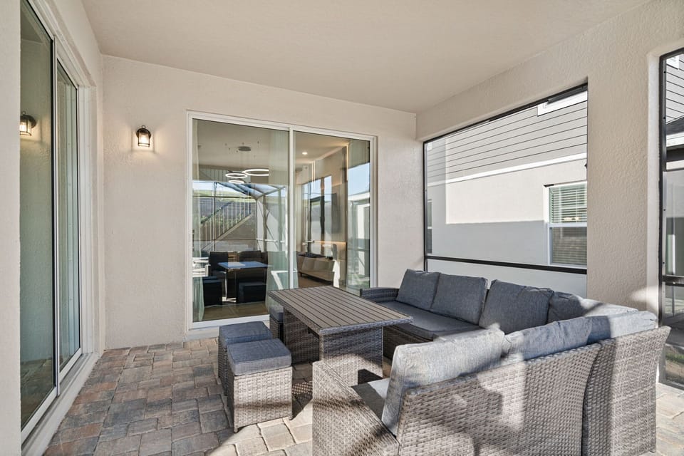 Outdoor banquet area