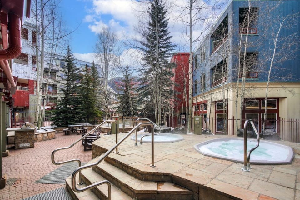 Relax in the inviting heated pool and soothing hot tubs surrounded by the crisp mountain air, perfect for unwinding after an exhilarating day on the slopes.