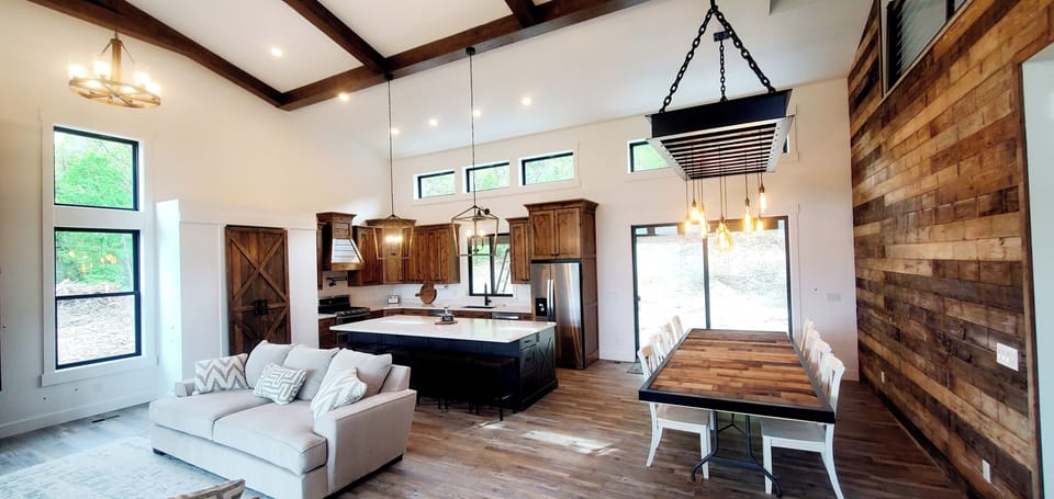 Custom Built Steel and Barnwood Kitchen Table!