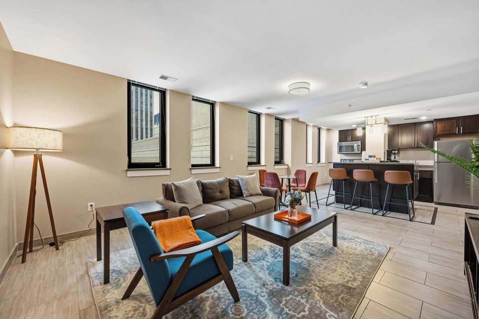 Modern open‑plan living space