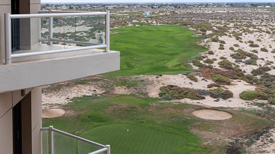 Views of the golf course from the bedroom balcony