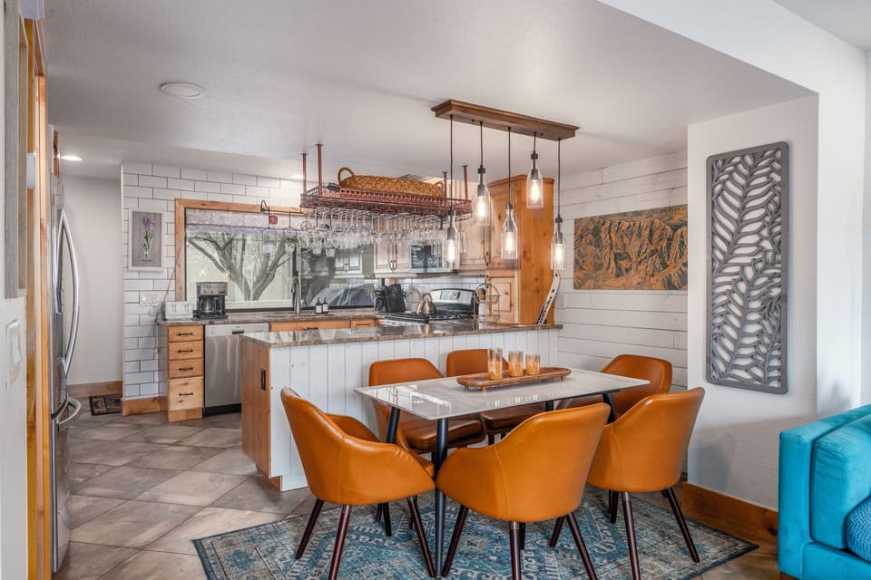 Open Kitchen with island opening up to dining area