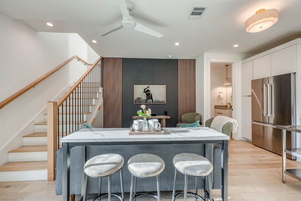 Bar Seating in the open concept living room