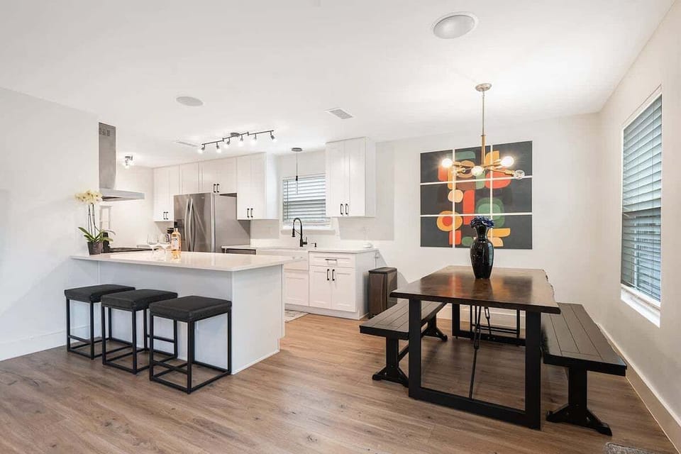 Dining and kitchen area